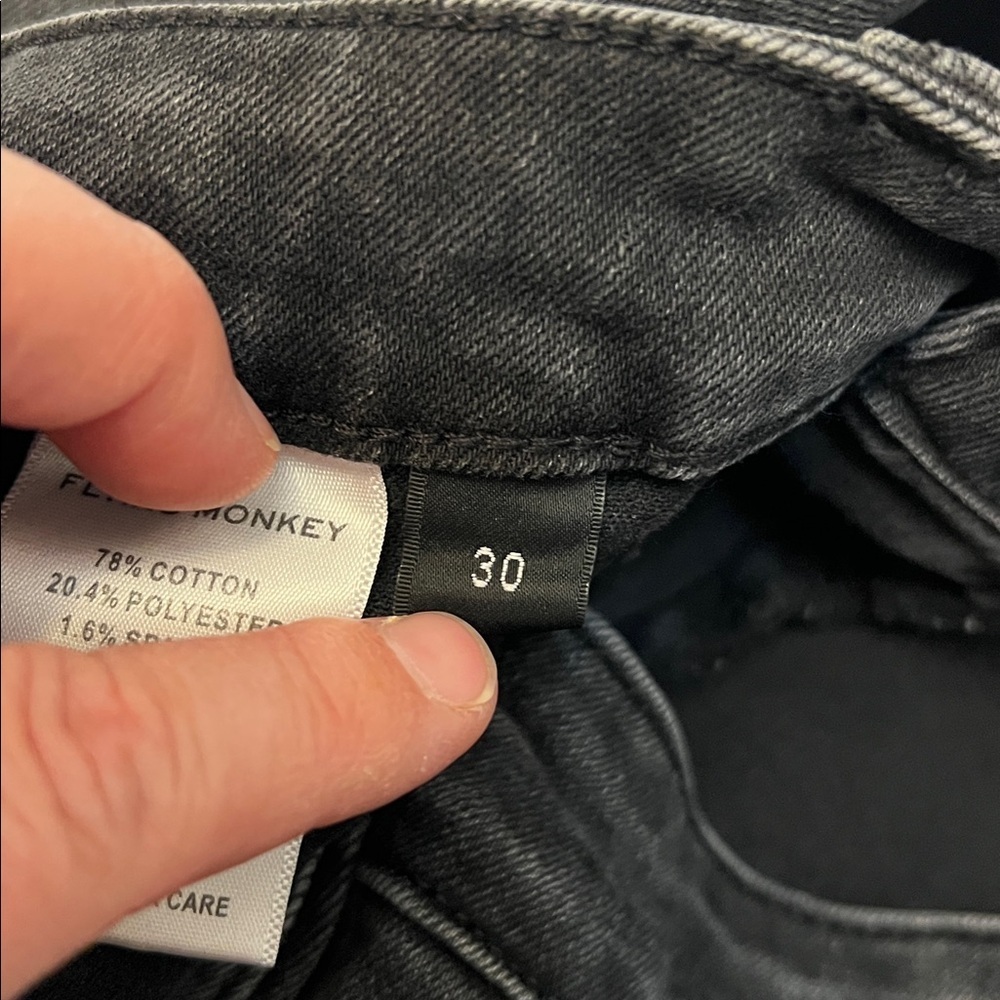 FLYING MONKEY BLACK FLARE HIGH WAISTED STRETCH JEANS SIZE 30 - Picture 10 of 16